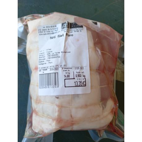 ROTI FILET DE PORC - 1KG - LA FERME BIODELICES