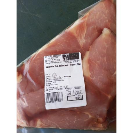 ESCALOPES DE PORC EPAULE - 250GR - LA FERME BIODELICES