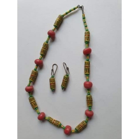 EKPE DZONU - collier + boucles d'oreilles